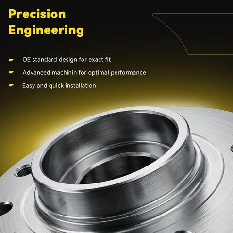 Detailed view of Ride Tighter Rear Wheel Bearing And Hub Assembly X2 Pair with precision machining for easy installation.