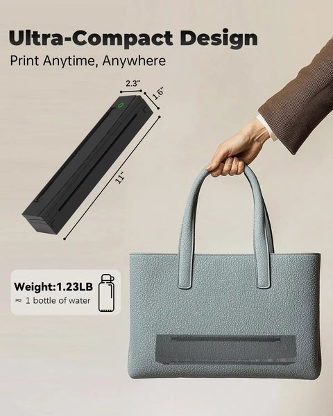 Portable Thermal Printer D80 Wireless For Travel And On The Go Inkless Printer That Really Works With iOS Android And Laptop