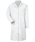 Women's White Lab Coat With Wrinkle Resistant Finish Size X Large Flattering Princess Seams Non Yellowing Buttons Three Convenient Pockets
