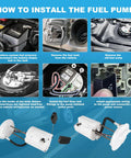 How to install the Heavy Duty Electric Fuel Pump Module Assembly for Honda CRV 2017-2022 with connection steps