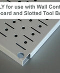 Beefy Heavy Duty Pegboard Paper Towel Holder And Dowel Rod Shelf For Slotted Tool Boards with black finish shown on display