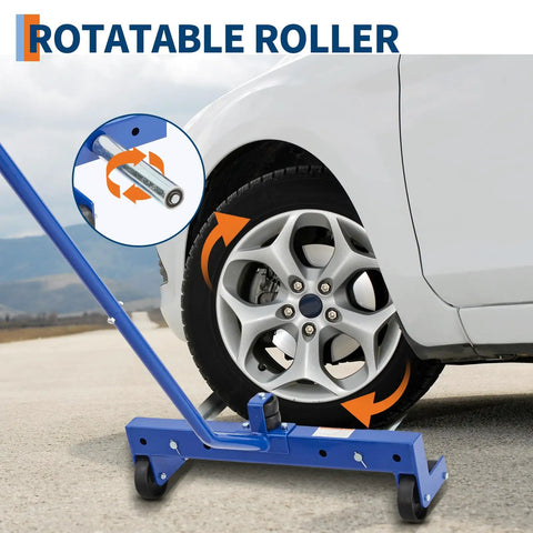 Heavy Duty Adjustable Tire Moving Cart That Handles 500 Lbs Like A Champ smoothly lifts 11 to 24 inch wheels for trucks and cars.