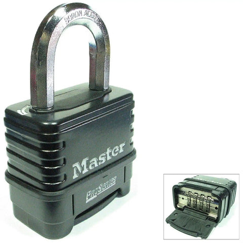 Pro Series Die Cast Padlock Set Four Pack Keyed Different Black Silver Tough As Nails Heavy Duty Locks For Locker Toolbox Shed Gym