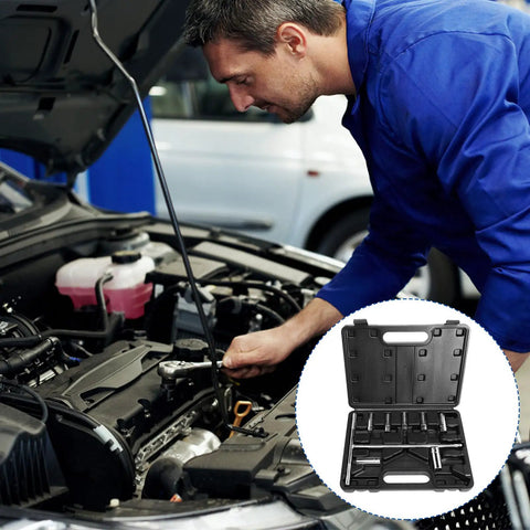 Workhorse Chrome Metric Socket Wrench Set Featuring T Handle Design And Non Slip Rubber Grip Made From Premium Vanadium Steel To Crack Through Rusty Bolts Without Any Sweat Or Hassle used for engine repairs.