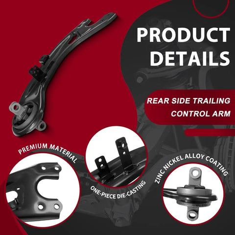 Top Grade Rear Left Trailing Arm Replacement For 2011 2015 Hyundai Tucson And 2010 2016 Kia Sportage black steel suspension arm