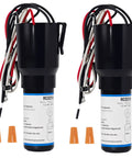 2 Pack Rco210 3 In 1 Hard Start Capacitor Kit For 1 3 To 1 2 Hp Systems with wires and connectors for compressor use.
