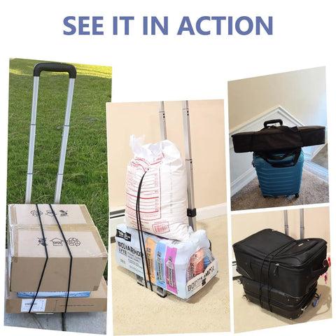 Slick Folding Luggage Cart With Wheels Lightweight Hand Truck And Portable Trolley Dolly For Airport Travel loaded with boxes and bags.