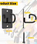 Totally Legit 3 Pack Wall Anchors For Resistance Bands And Heavy Duty Workout Hooks, Rock Solid Exercise Band Mounts dimensions with screws shown.