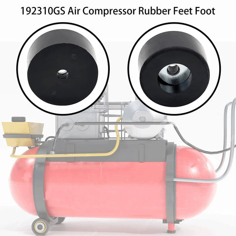 192310GS Air Compressor Rubber Feet Foot showing quarter inch hole for 4 Piece Badass Heavy Duty Antivibration Rubber Feet Mounts Replacement.