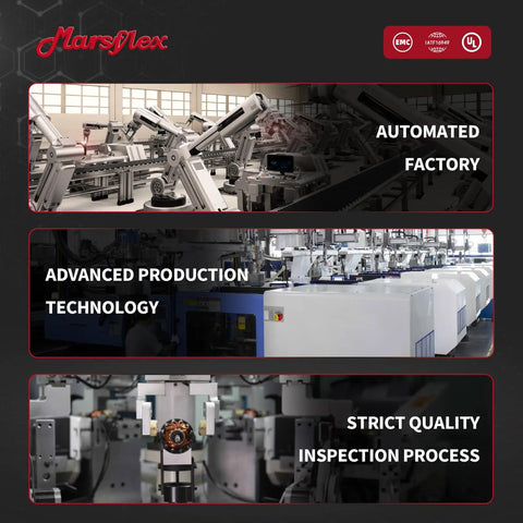 Automated factory with advanced production technology and quality inspection process for efficient manufacturing.