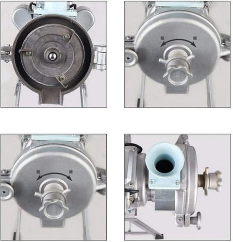 Heavy Duty 2200W Grain Grinder Mill with 150mm Disc and Funnel, Cast Iron for Beans Corn Wheat