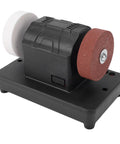 Ditch The Power Cord Tangle Forever With This Sleek Cordless Mini Bench Grinder, dual wheels for precision metal work.