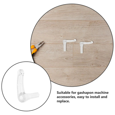 Two Pack Sturdy Plastic Capsule Vending Machine Repair Parts With Easy Installation And Quick Replacement For Capsule Dispenser Maintenance And Replacement In Home Office Or Small Business Setups, transparent L-shaped parts