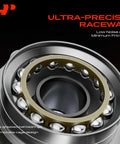 Close-up of Built Tough Rear Wheel Bearing And Hub Assembly With Integrated Abs Sensors, showing ball bearings and composite design.