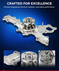 Heavy Duty Engine Water Pump With Integrated Sealing Gasket Drop Right In Replacement For Lexus Is250 Is300 Is350 And Gs350, showing precision engineering.