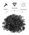 Rugged And Ready Wave Washers Set 500 Pack Spring Steel Compression Gaskets For Screws And Bolts 4x8x0.3mm Industrial Fastening And Assembly Repair Kit Built To Last, pile of black wave washers