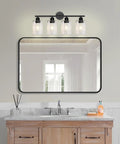 Outdoor Wall Light Fixtures With Clear Glass Shade For Bath, Mirror, Kitchen And Exterior Use, above bathroom mirror