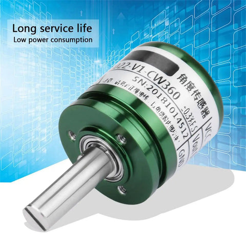 360 Degree Hall Angle Sensor With Full Circle Rotation No Dead Angles, 0.088 Degree Resolution, 0-5V Output, 12Bit Precision