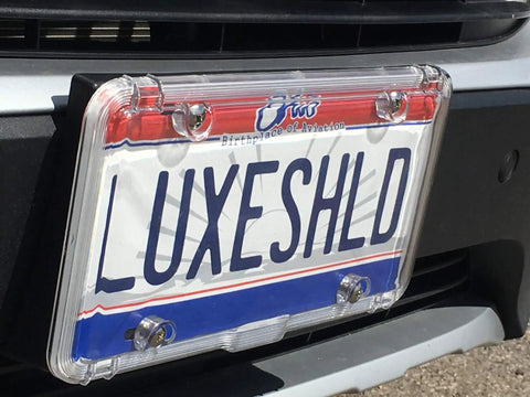 Premium Clear License Plate Covers 2 Pack With Stainless Steel Screws Durable Weatherproof Shield For Your Ride Made In The USA UV Protected