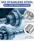 Top Shelf 304 Stainless Steel Ball Plungers With Spring Loaded Catch Design For Slick Cabinet Doors And Heavy Duty Drawers 5X6MM Pack Of 10 close-up of ball point spring plungers showing precision design.