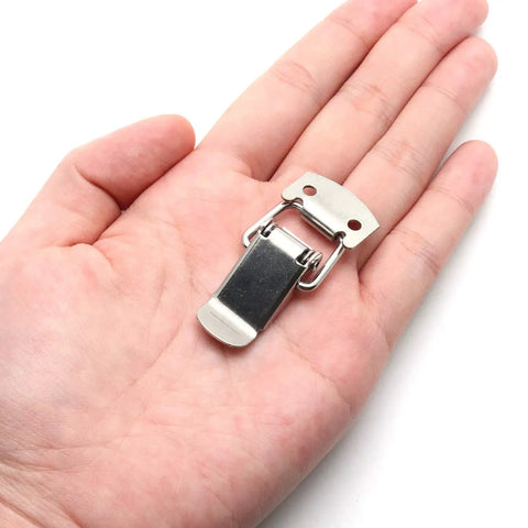 Mini Stainless Steel Toggle Latch Set For Toolbox Drawer Cases Chests held in hand; durable anti corrosion design