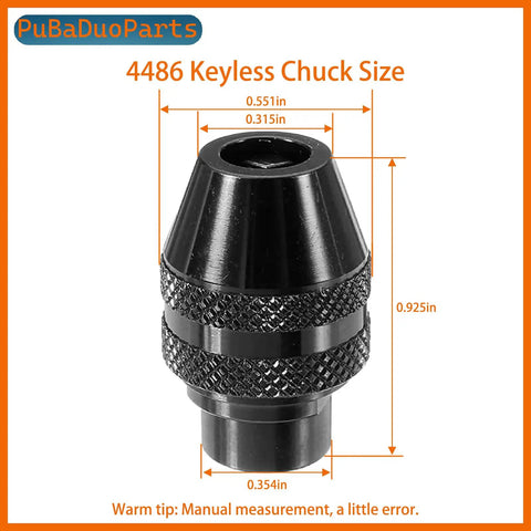 Detailed image of Five Pack Quick Change Keyless Chuck Adapter Kit For Rotary Tools One Thirty Second To One Eighth Inch Shank