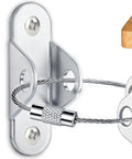Rock Solid Furniture Anchors 10 Pack Anti Tip Wall Straps showing metal anchor with cable for securing dressers.