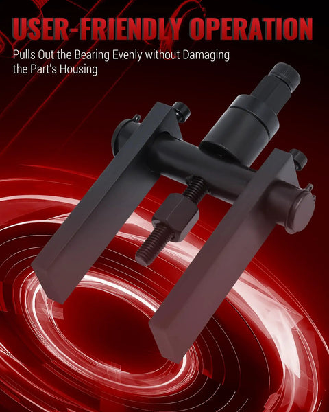 Close-up of Motorcycle Wheel Bearing Puller Set For Blind Hole Removal with user-friendly operation display.