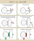 Installation guide for Sick Red Ceramic Cabinet Knobs Set for Fresh Kitchen and Dresser Upgrade with step-by-step visuals.