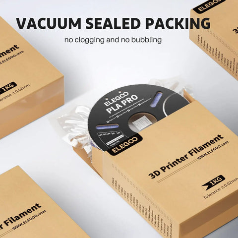 Pro Grade Beige PLA 3D Printer Filament 1.75Mm 1Kg Spool in vacuum sealed packaging, preventing clogging and bubbling.
