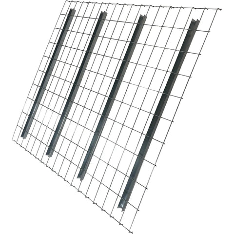 Heavy Duty Pallet Rack Wire Deck 42 Inches Deep By 46 Inches Wide 2500 Lb Capacity Fully Galvanized Steel Mesh for warehouse shelving.