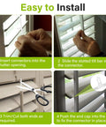 Instructions for Solid As A Rock Shutter Repair Slider Connectors Set Of Ten with smooth glide fit for Hunter Douglas shutters.