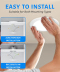 Installation of Ten Pack 6 Inch LED Disk Lights Dimmable Flush Mount Downlights 16.5W 1000 Lumens 5000K Daylight Ceiling Lights