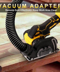 Slick Kickin 3 Inch Mini Circular Saw With Heavy Duty Brushless Motor and Two Speed Control Cuts Metal Wood Tile Plastic Fast Includes Six Sharp Blades Cordless Power Tool Beast with vacuum adapter on wood surface.