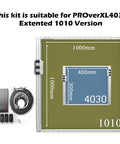Close Loop Stepper Motor Set For ProVerXL 4030 Upgrade Kit with GRBL control box and cables shown with dimensions
