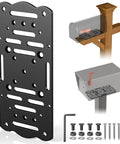 Heavy Duty Post Mount Mailbox Bracket For 4x4 Wood Or Hollow Posts Tough As Nails Built To Last Easy Install Mounting Plate With Bottom Mounting Holes Fits Most Post Mounted Mailboxes