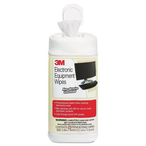 Antistatic Wipes, 80 Count Canister For Electronics Cleaning, Premoistened Non Abrasive Safe For Laptops Tablets Smartphones Cameras And More No Residue No Fuss with dispenser open