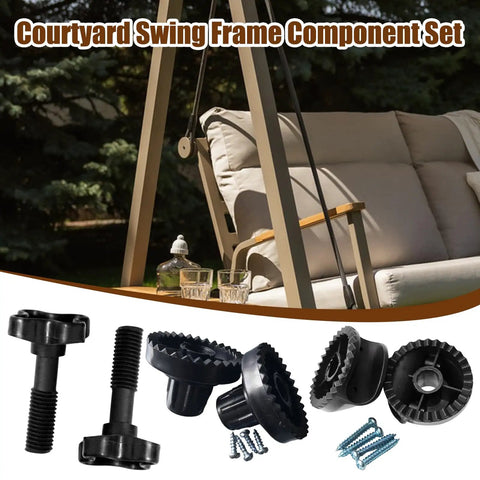 Swing Canopy Frame Kit for Outdoor Porch Swings and Hammocks, Rust Resistant ABS Metal Bracket, 17x10x6cm Replacement Part for Garden Patio Backyard, No Fuss Install and Durable Support