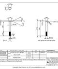 Technical drawing of Pack Of Three Grade 2 Titanium Hex Head Bolts 3/8 16 X 3 1/2 Inches Corrosion Resistant Fasteners