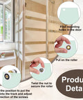 Slick Glide Heavy Duty Shower Door Rollers And Wheels 23 Millimeter glass installation steps in a bathroom setting.
