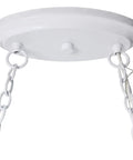 Ceiling mount with chains for Two-Light Kitchen Pot Rack With Down Lights In Brushed Nickel Finish, 35.5 Inch Long