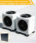 4 Piece Rock Solid Rubber Anti Vibration Isolation Blocks for HVAC and AC Units Heavy Duty Sound Dampening Bumper Pads under AC units