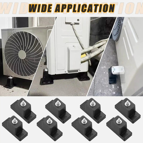 Top Shelf Eight Pack Rubber Vibration Isolator Mounting Bracket Game Changer Anti Vibe Pads for air conditioner units on concrete