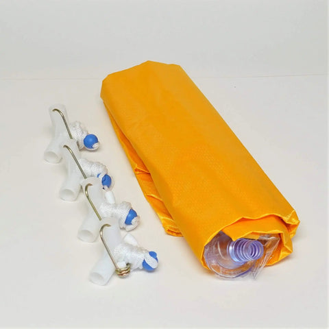 Heavy Duty Mini Split Air Conditioner Maintenance Cleaning Bib, 47x25in, with attachment clips for easy use.