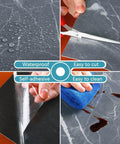 Grey Marble Peel And Stick Vinyl Floor Tiles 24 Pack Waterproof 12x12 Self Adhesive Floor Tiles for versatility and easy maintenance.