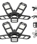 Super Bright 300w Deformable Led Garage Lights With Five Adjustable Panels That Rotate For Complete 360 Degree Illumination