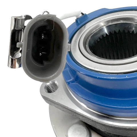 Close-up of 2-Pack Front Wheel Hub Bearing Assembly 513121, Sealed Ball Bearing for Chevy, Buick, Cadillac, Pontiac, with ABS sensor