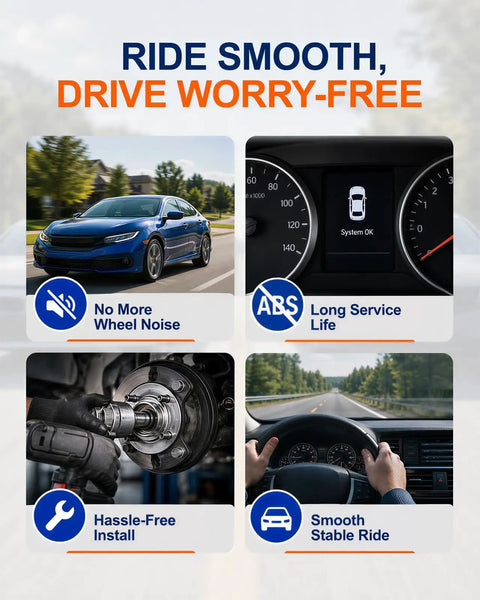Rear Wheel Bearing Hub Assembly For Ford Focus 2012-2018 Without Parking Assist image showcasing smooth ride and hassle-free installation.