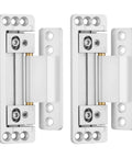 Heavy Duty Hidden Door Hinges 2 Pack With Matching Structural Screws Sleek Zinc Alloy Concealed Hardware Kits showing flush, sleek design.