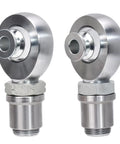 Track Day Ready Chromoly Rod End Ball Joint Featuring One Inch Bore And One One Quarter Twelve Thread, showing steel rod ends with hardware.